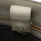 Prada Saffiano Tote 2-Way Shoulder Bag Crossbody Leather Gray Gold — view 8