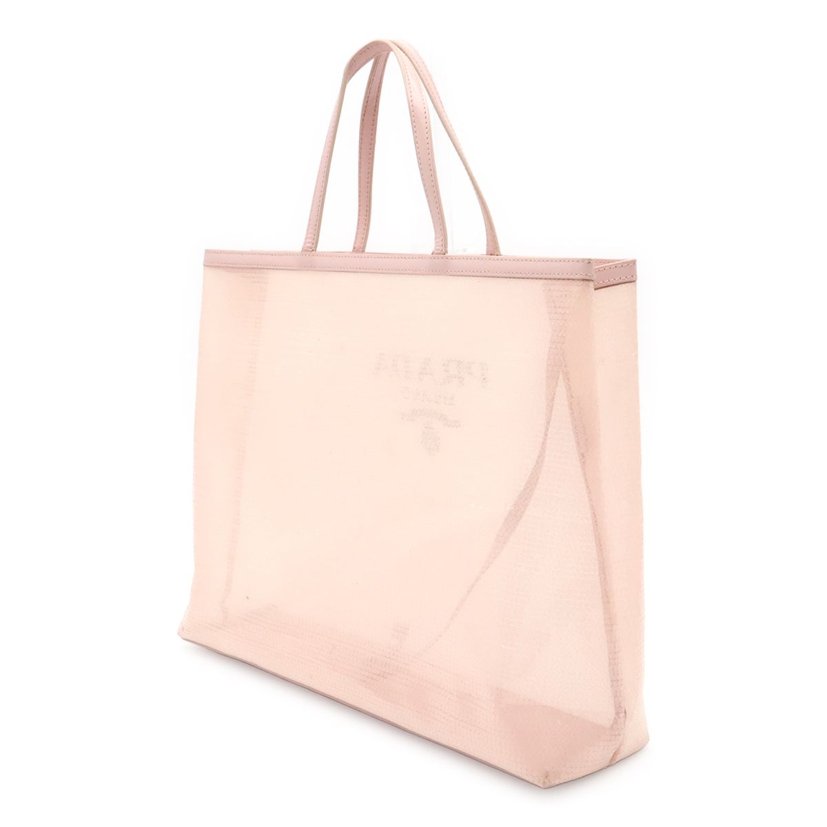 Prada Tote Shoulder Mesh Sequin Alabastro Dusty Pink Domestic Purchased — view 2