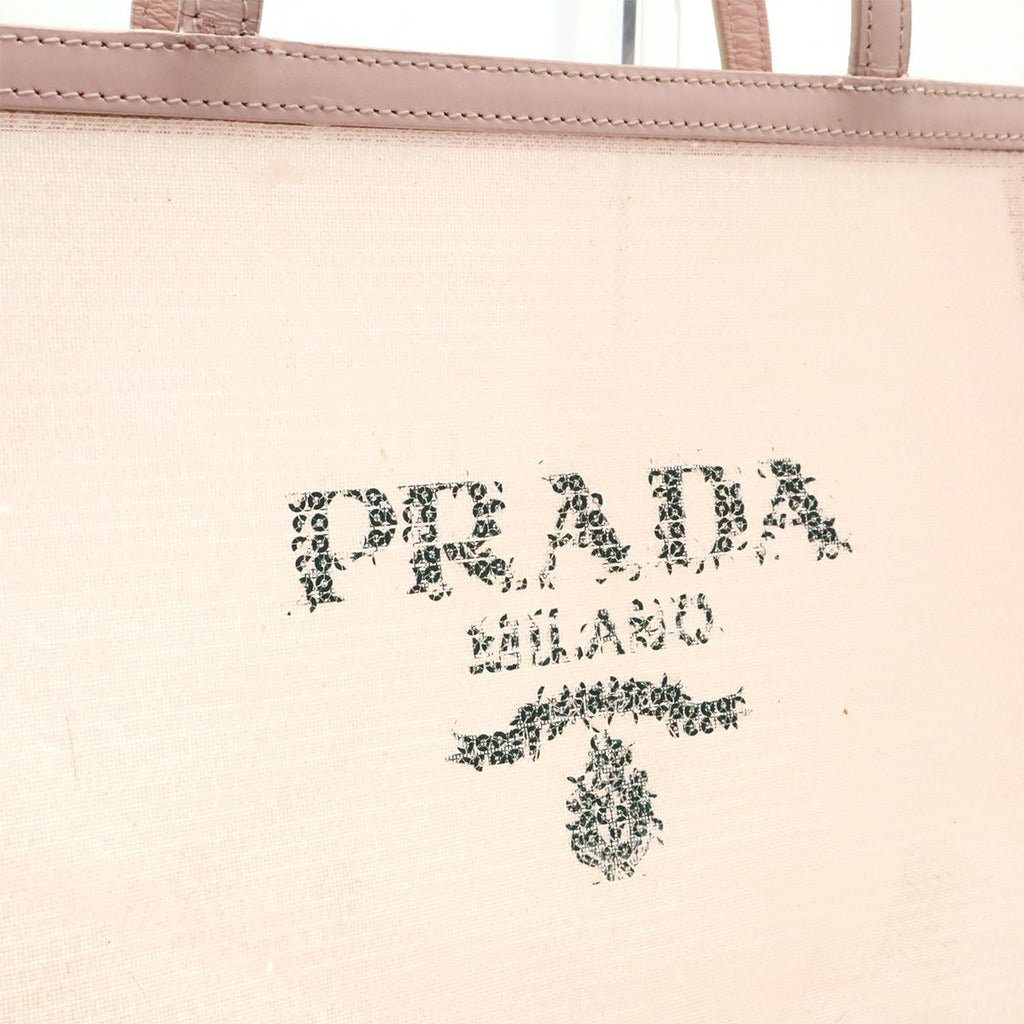 Prada Tote Shoulder Mesh Sequin Alabastro Dusty Pink Domestic Purchased — view 9