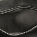 Chanel Mademoiselle Vintage Double Flap Chain Shoulder Bag Leather Black Silver — view 6