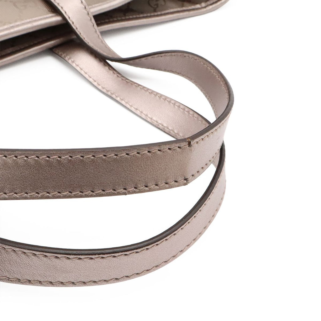 Gucci GG Supreme Tote Shoulder Leather Metallic Pink — view 4