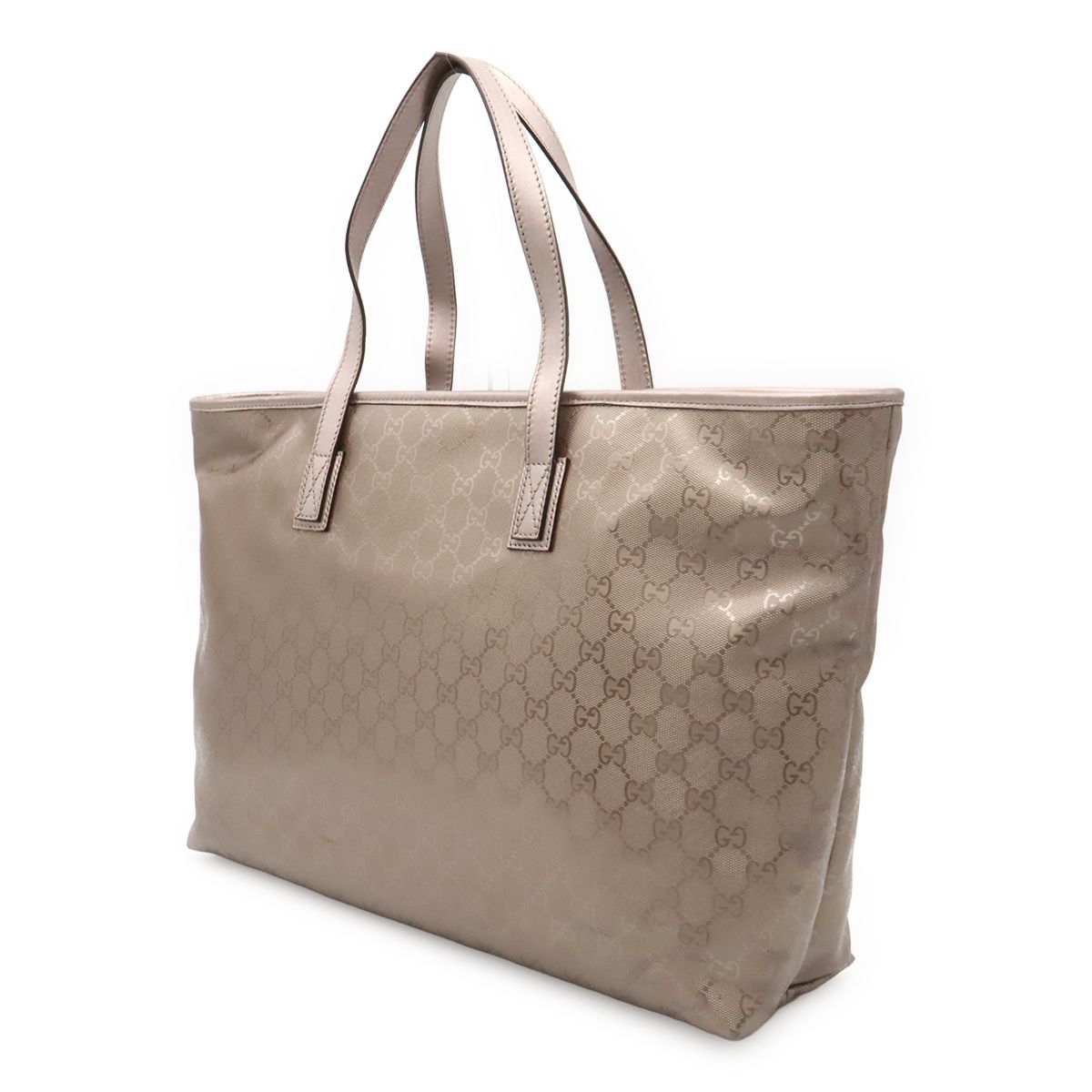 Gucci GG Supreme Tote Shoulder Leather Metallic Pink — view 2