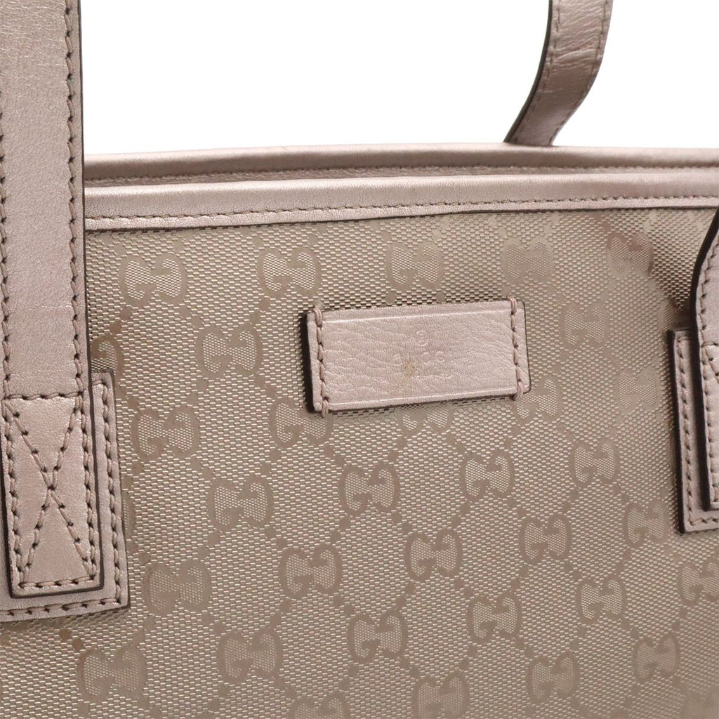 Gucci GG Supreme Tote Shoulder Leather Metallic Pink — view 8
