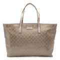 Gucci GG Supreme Tote Shoulder Leather Metallic Pink