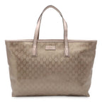 Gucci GG Supreme Tote Shoulder Leather Metallic Pink