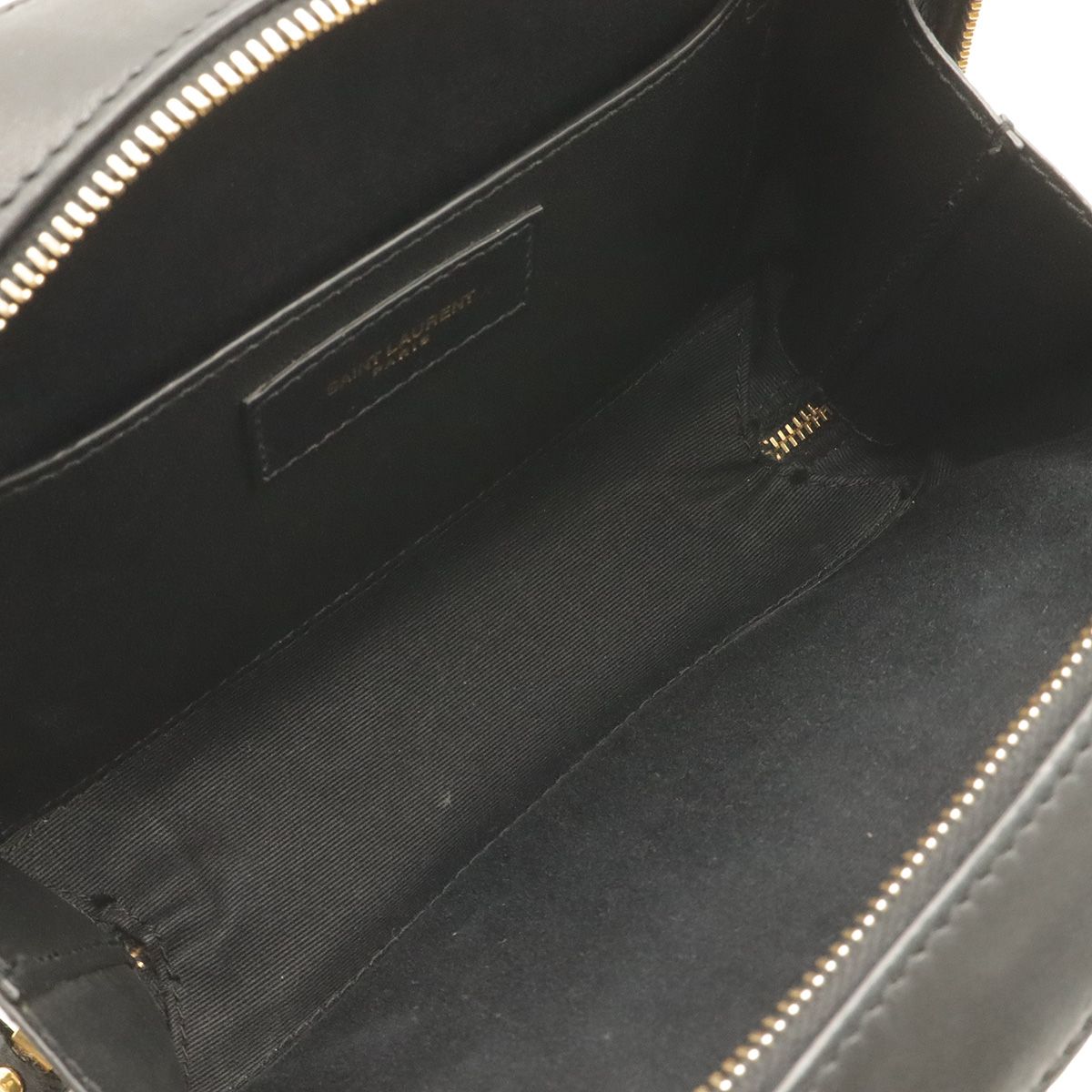 Saint Laurent Paris YSL Vicky Camera Bag Leather Black Gold — view 6