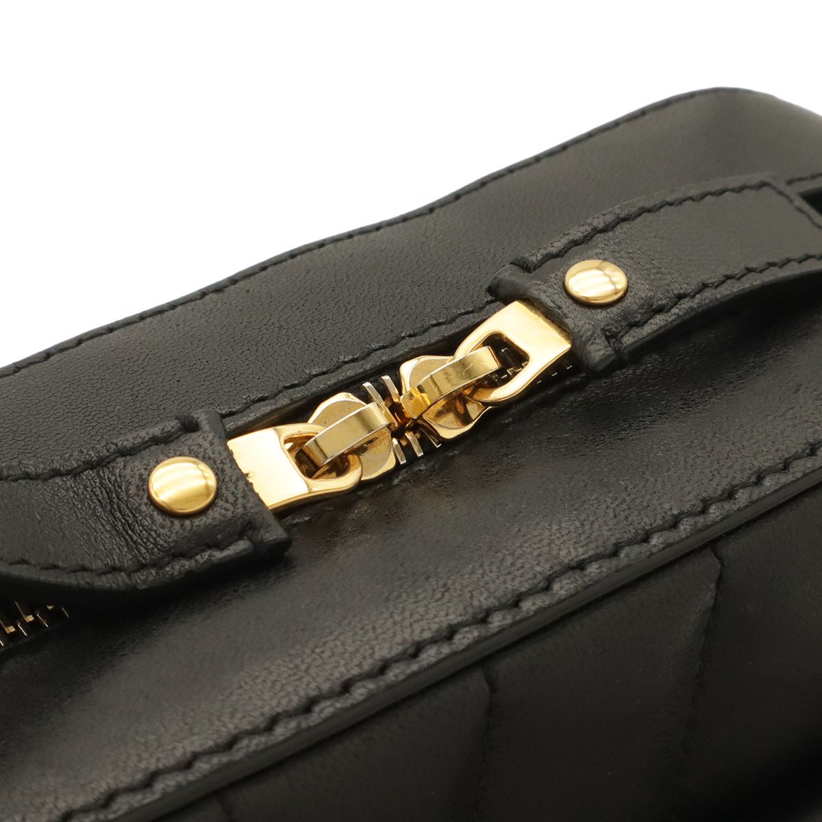 Saint Laurent Paris YSL Vicky Camera Bag Leather Black Gold — view 5
