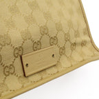 Gucci GG Canvas Shoulder Bag Crossbody Beige Gold — view 9