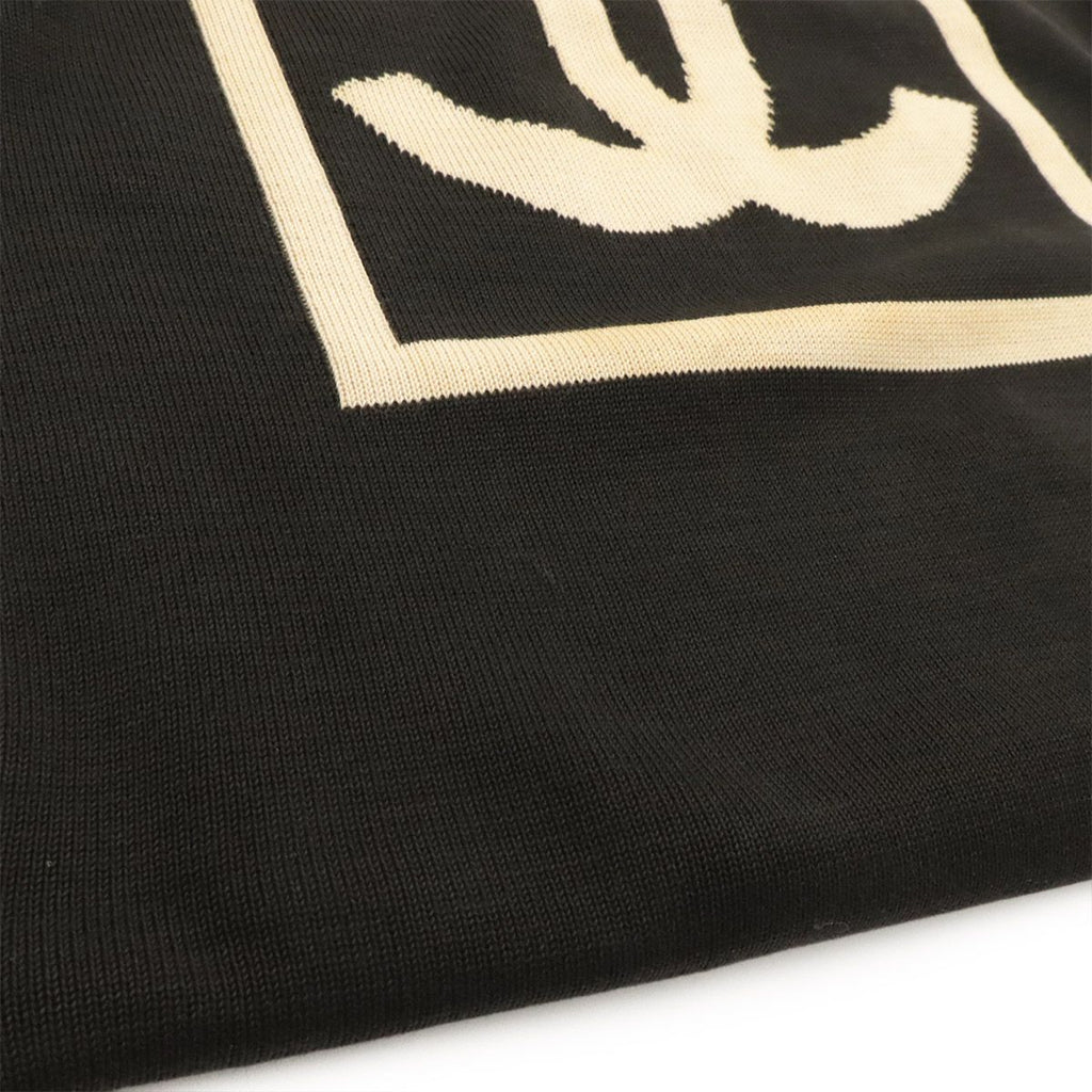 Chanel Sports Line CC Logo Nap Backpack Drawstring Cotton Black Beige — view 4