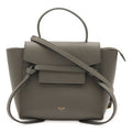 Celine Belt Bag Nano 2-Way Crossbody Leather Gray Gold