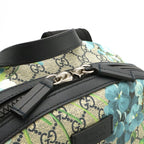 Gucci GG Blue Mus Supreme Backpack Flower Floral Pattern Leather Multicolor — view 5