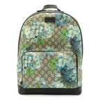 Gucci GG Blue Mus Supreme Backpack Flower Floral Pattern Leather Multicolor