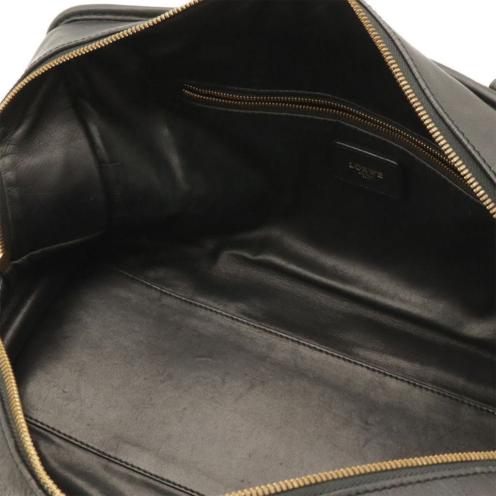 Loewe Amazona 36 Anagram Mini Boston Bag Leather Black Gold — view 6