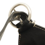 Prada Triangle Logo Shoulder Bag Nylon Leather Nero Black Silver — view 6