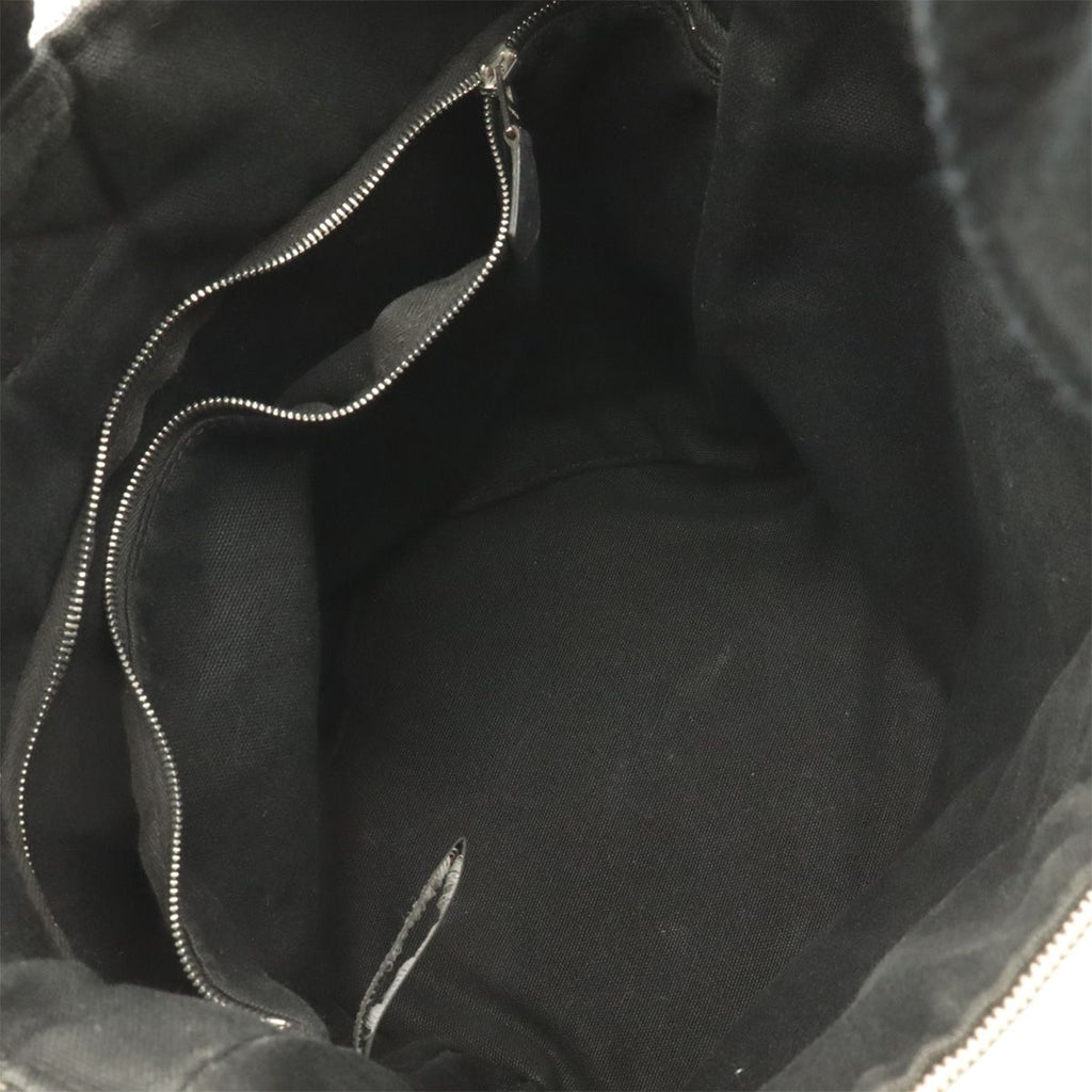Hermes Saxo MM Handbag Toile Ash Beige Black Silver — view 6