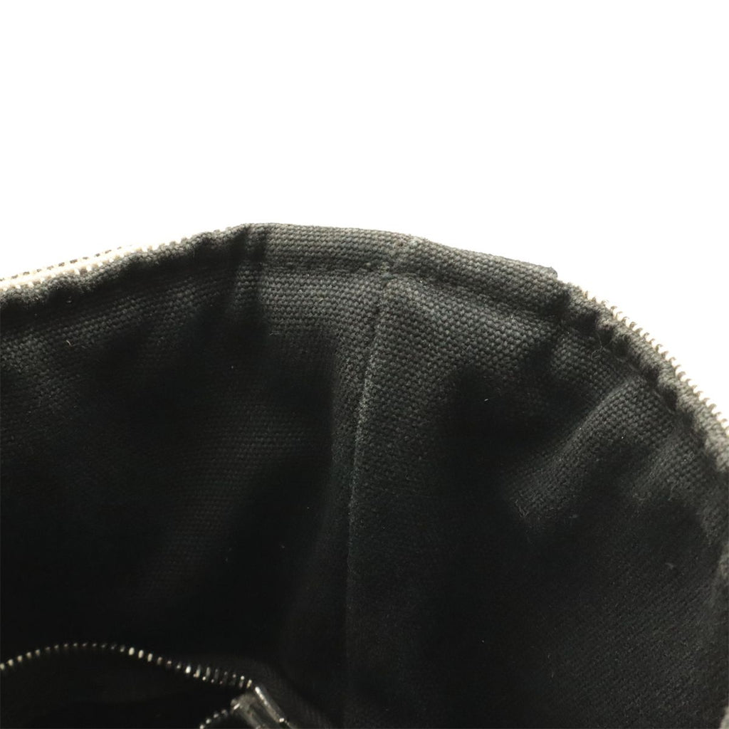 Hermes Saxo MM Handbag Toile Ash Beige Black Silver — view 7