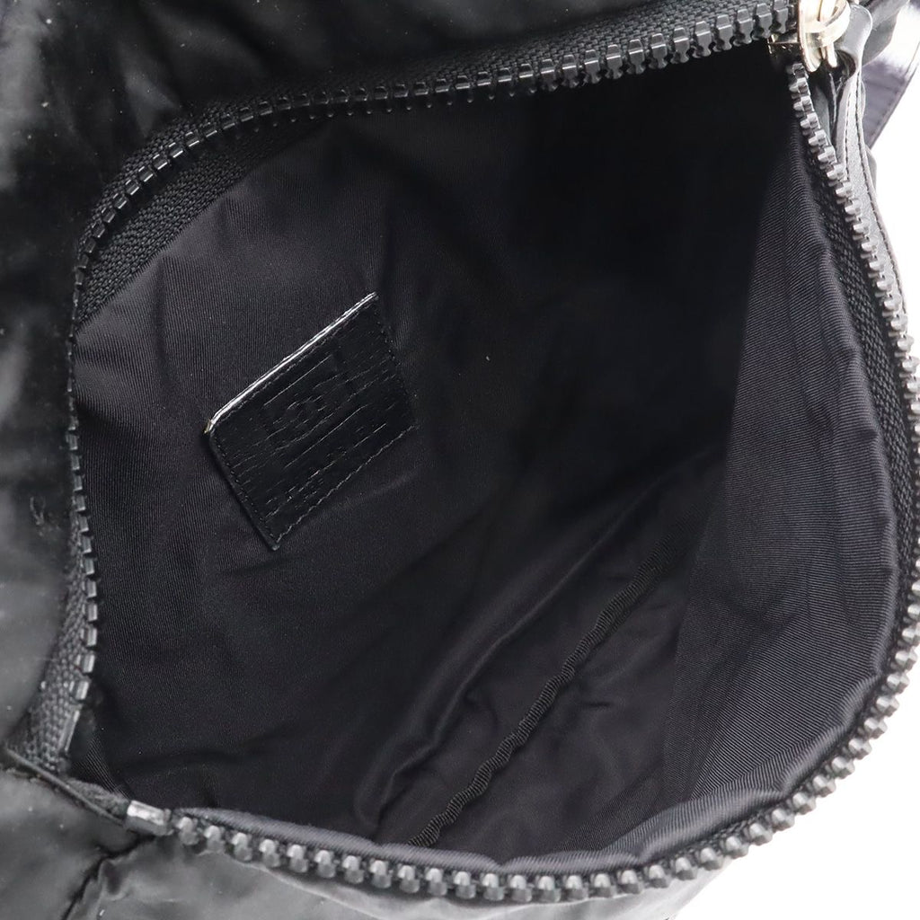 Chanel Sports Line Shoulder Bag Crossbody Reversible Nylon Leather Black White — view 6