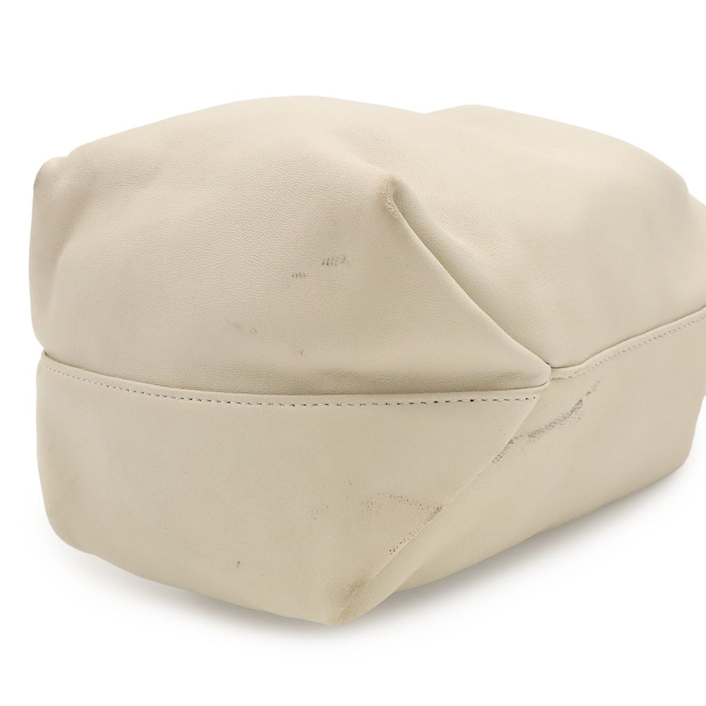 Saint Laurent Paris YSL Teddy Small Chain Shoulder Bag Drawstring Leather Ivory — view 5