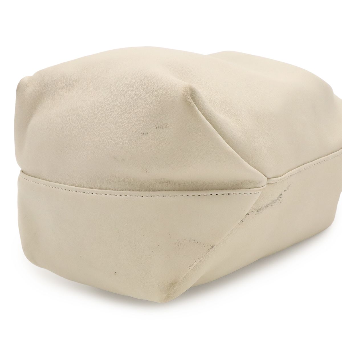 Saint Laurent Paris YSL Teddy Small Chain Shoulder Bag Drawstring Leather Ivory — view 5