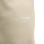 Saint Laurent Paris YSL Teddy Small Chain Shoulder Bag Drawstring Leather Ivory — view 7