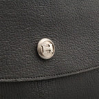 Hermes Pochette Rio Clutch Business Chevre Leather Black Silver — view 4
