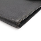 Hermes Pochette Rio Clutch Business Chevre Leather Black Silver — view 3