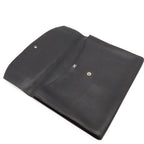 Hermes Pochette Rio Clutch Business Chevre Leather Black Silver — view 8
