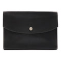 Hermes Pochette Rio Clutch Business Chevre Leather Black Silver