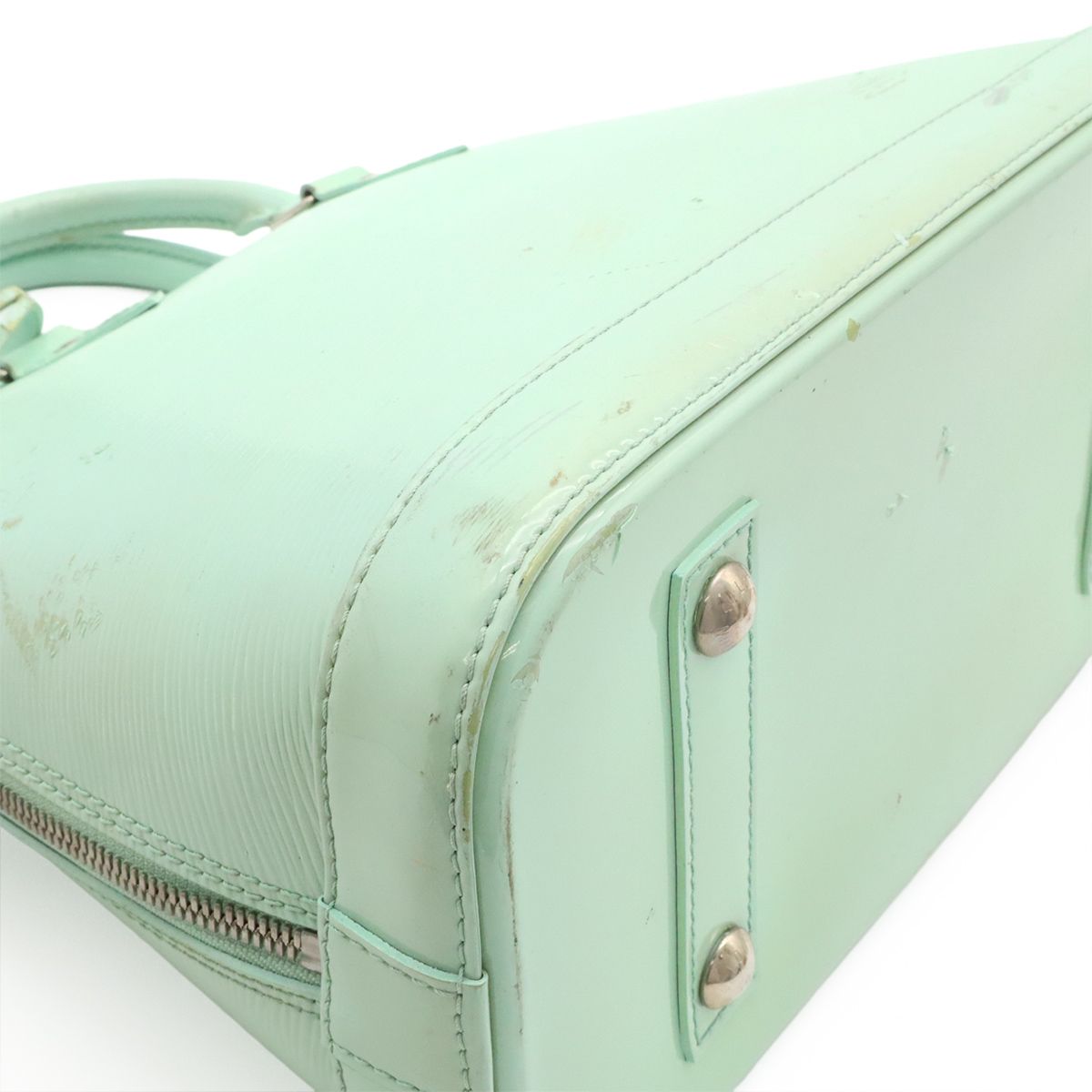 Louis Vuitton Epi Electric Alma PM Handbag Almande Mint Green Silver — view 3