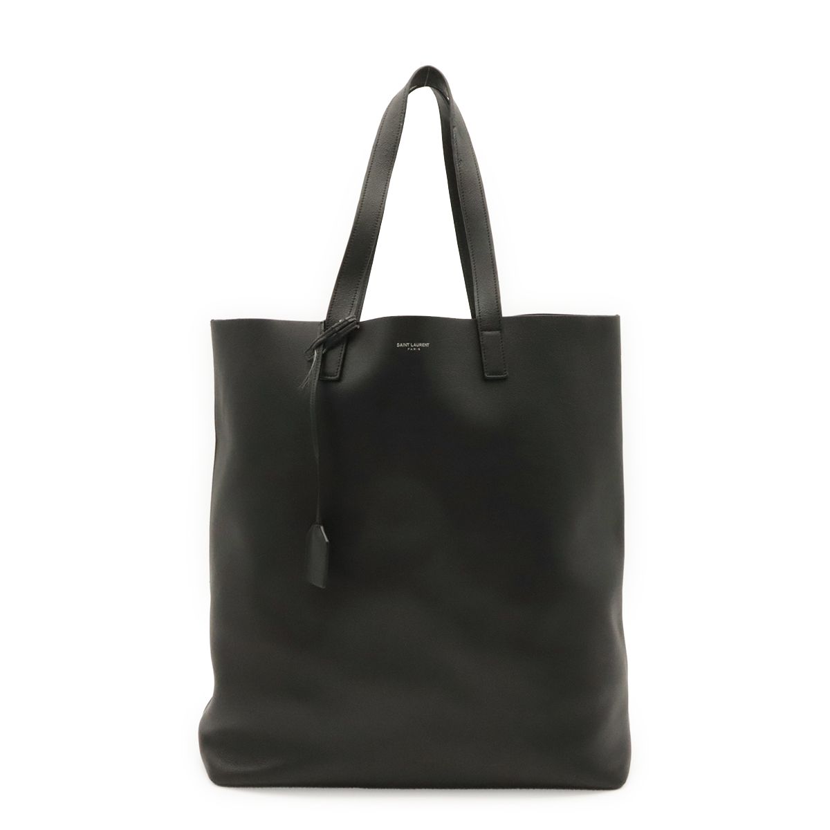 Saint Laurent Paris YSL Shopping Tote Leather Black