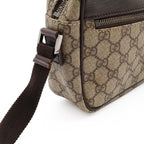 Gucci GG Supreme Plus Shoulder Bag Pochette Crossbody Leather Khaki Beige Brown — view 5