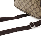 Gucci GG Supreme Plus Shoulder Bag Pochette Crossbody Leather Khaki Beige Brown — view 4