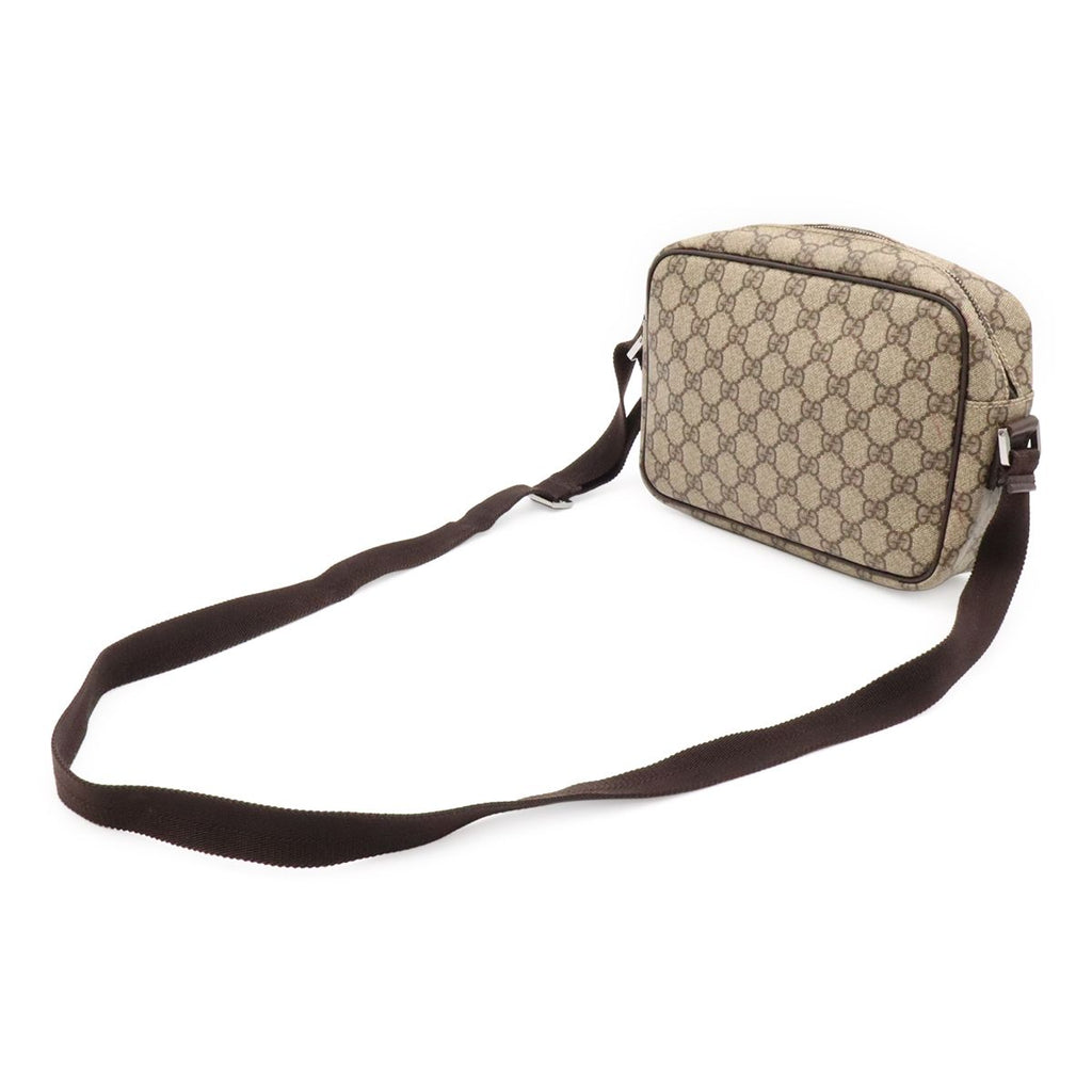 Gucci GG Supreme Plus Shoulder Bag Pochette Crossbody Leather Khaki Beige Brown — view 2