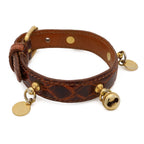 Prada Belt Bracelet Bangle Bell Motif Charm Croco — view 2