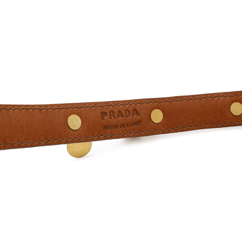 Prada Belt Bracelet Bangle Bell Motif Charm Croco — view 6