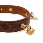 Prada Belt Bracelet Bangle Bell Motif Charm Croco — view 4