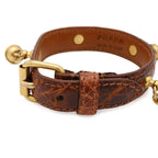 Prada Belt Bracelet Bangle Bell Motif Charm Croco — view 5
