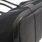 Hermes Garden Party PM Tote Shoulder Bag Toile Officier Leather Black — view 3