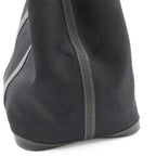 Hermes Garden Party PM Tote Shoulder Bag Toile Officier Leather Black — view 7