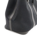Hermes Garden Party PM Tote Shoulder Bag Toile Officier Leather Black — view 6