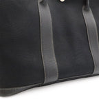 Hermes Garden Party PM Tote Shoulder Bag Toile Officier Leather Black — view 5