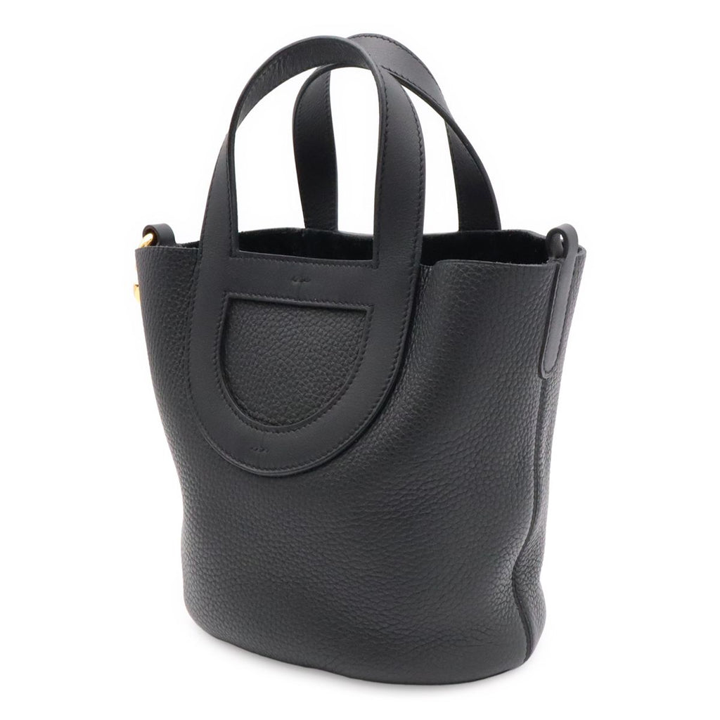 Hermes in the Loop 18 Tote Togo Leather Black Gold — view 2