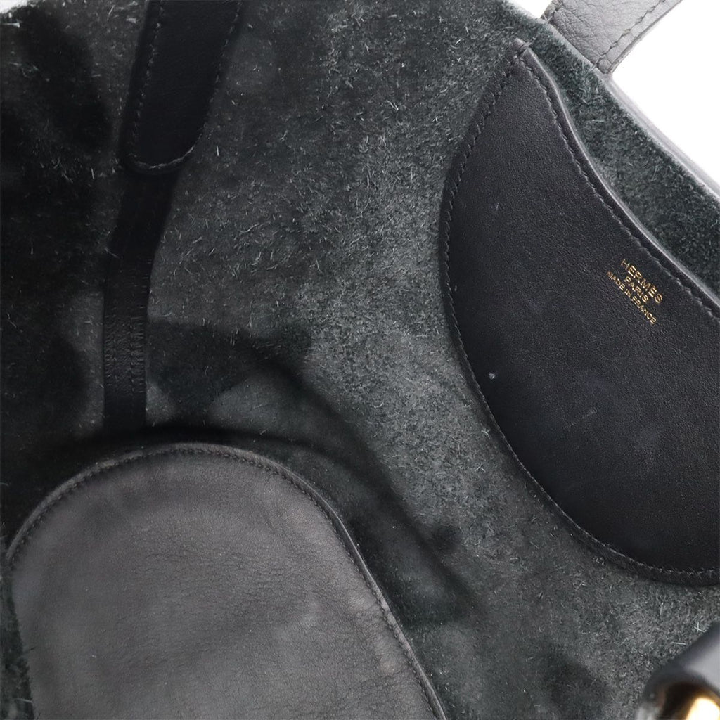 Hermes in the Loop 18 Tote Togo Leather Black Gold — view 6