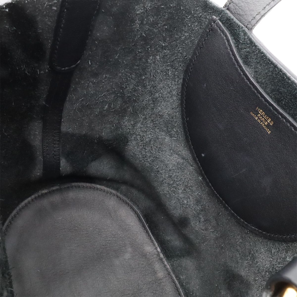 Hermes in the Loop 18 Tote Togo Leather Black Gold — view 6