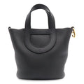 Hermes in the Loop 18 Tote Togo Leather Black Gold