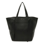 Celine Cabas Phantom Tote Shoulder Bag Semi Leather Black