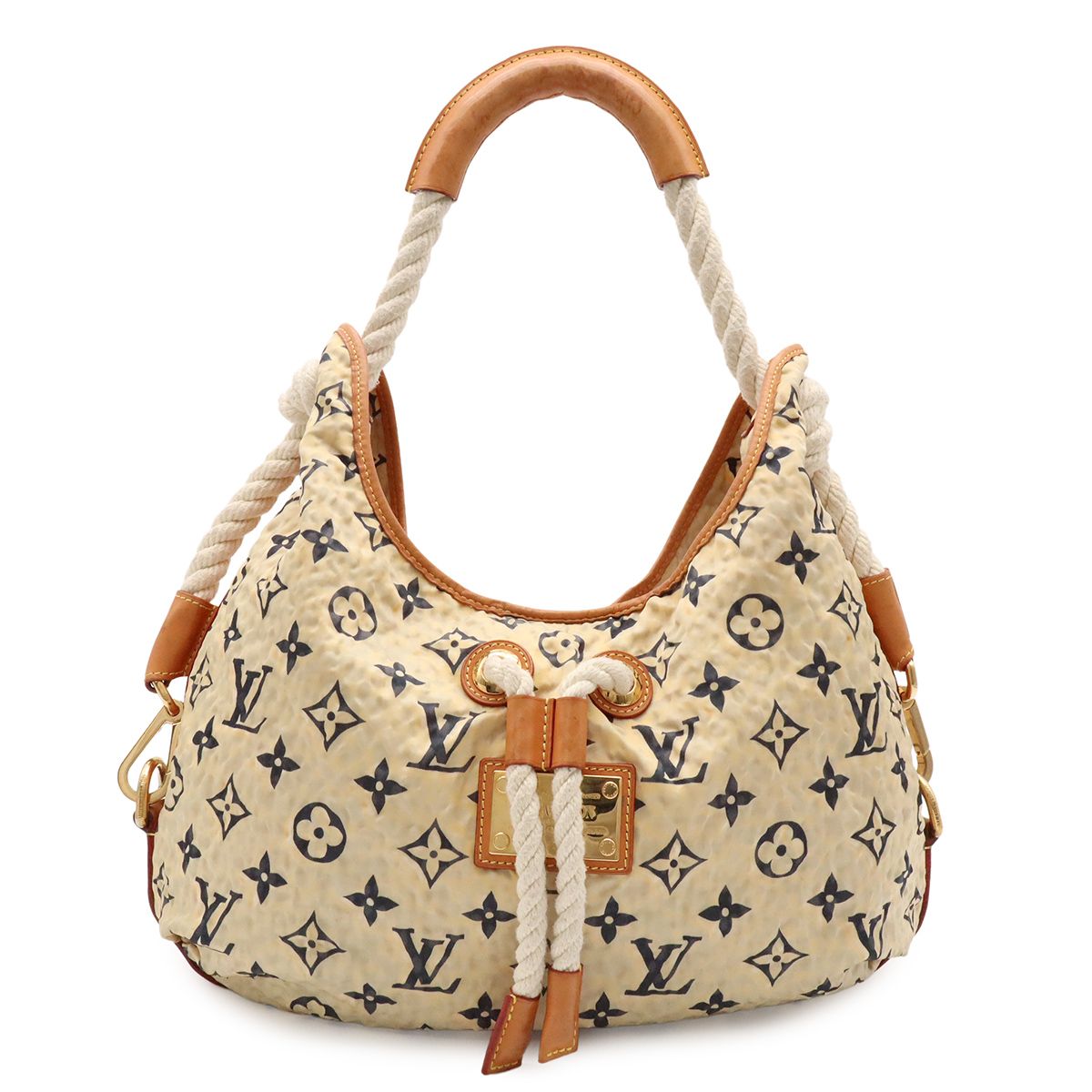 Louis Vuitton Cruise Line MM Shoulder Bag Rope Nylon Beige
