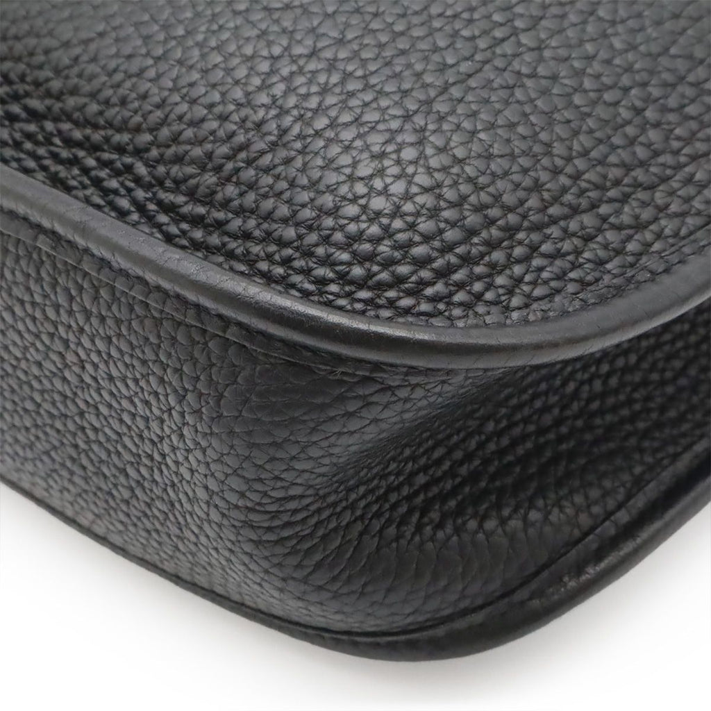 Hermes Evelyne I 1 PM Shoulder Bag Togo Leather Black Silver — view 3
