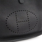 Hermes Evelyne I 1 PM Shoulder Bag Togo Leather Black Silver — view 7