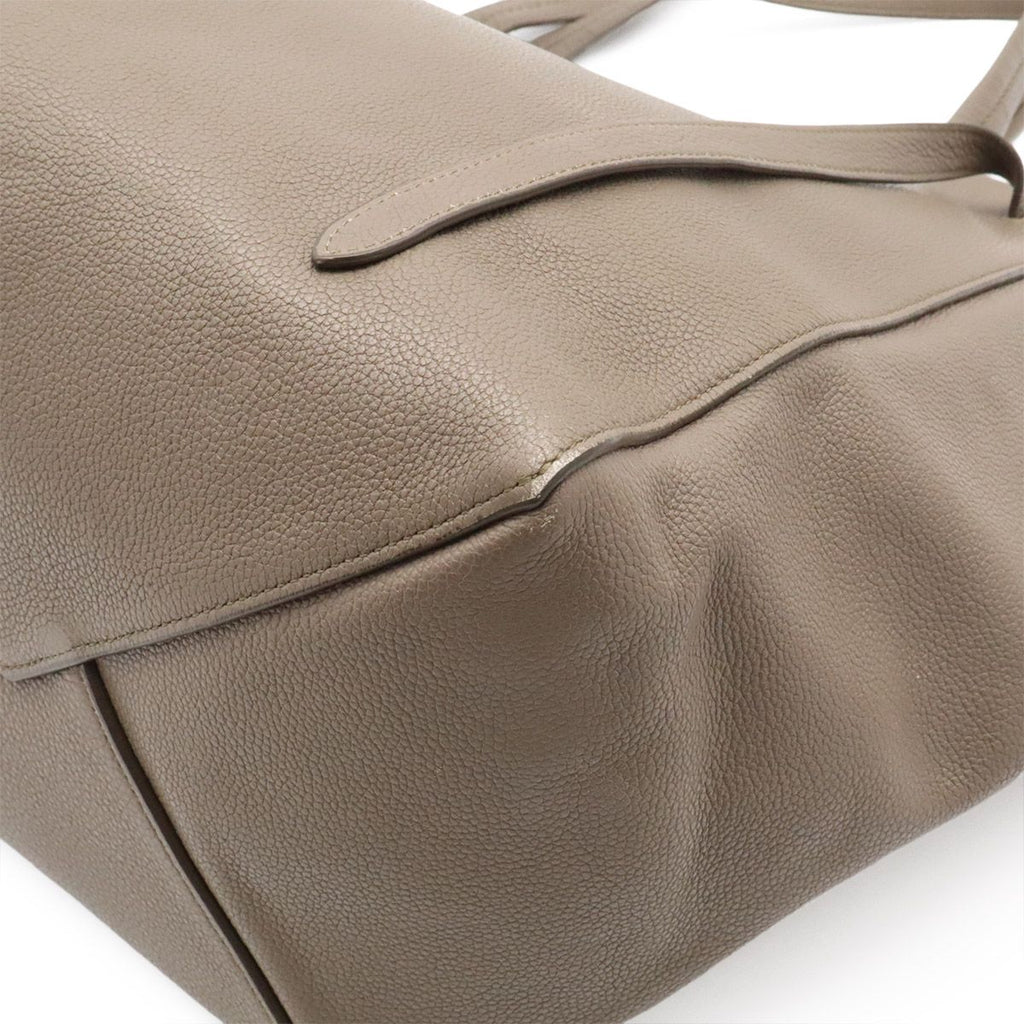 Celine Hippopotamus Phantom Small Belt Tote Shoulder Bag Leather Gray Jew Gold — view 3